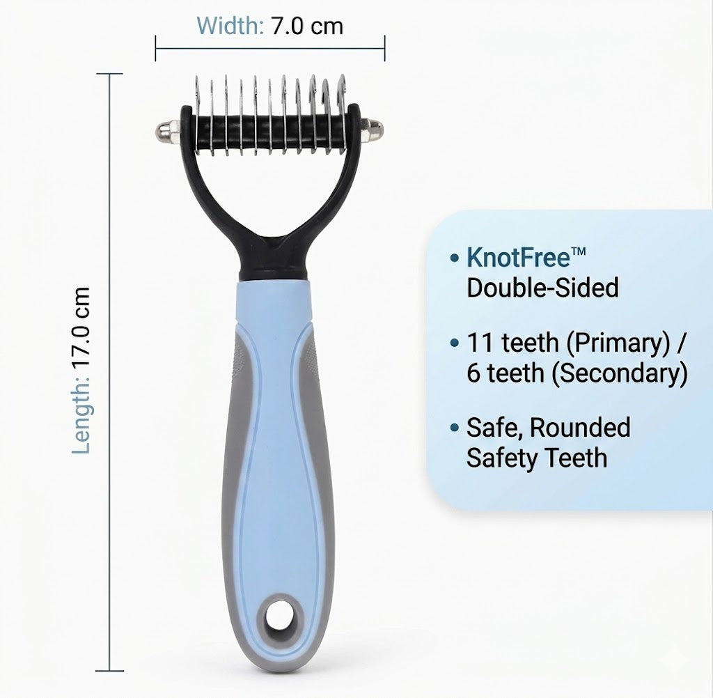 KnotFree™ Double-Sided De-Matting & Undercoat Grooming Brush